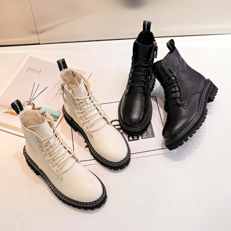 Женская обувь из натуральной кожи botas mujer Женские Ботинки Martin Осенние Брендовые