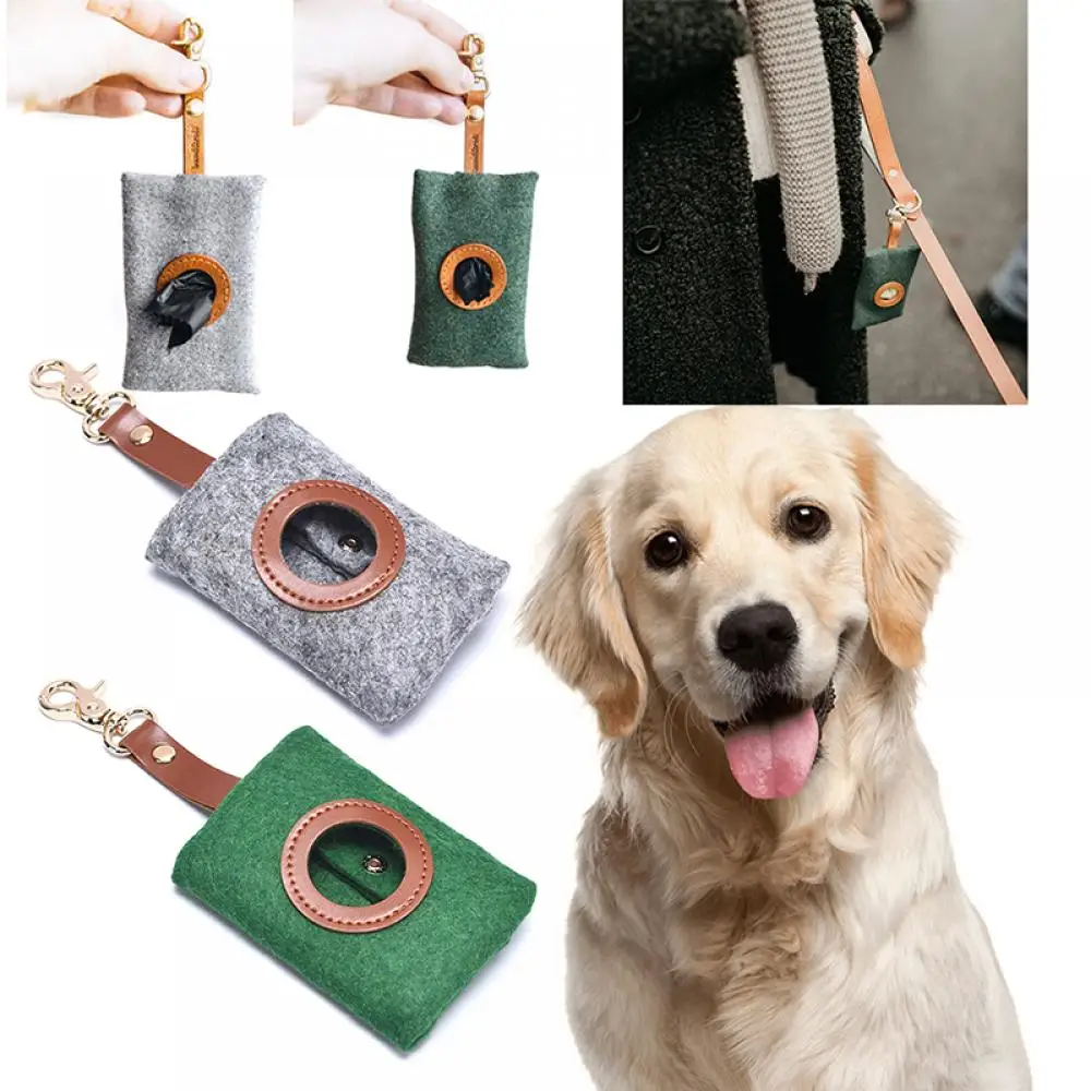 

Portable Pet Pooper Scooper Bag Carabiner Clip Outdoor Walking Excretion Pick Up Easy Cleaning Waste Garbage Stool Box Clean
