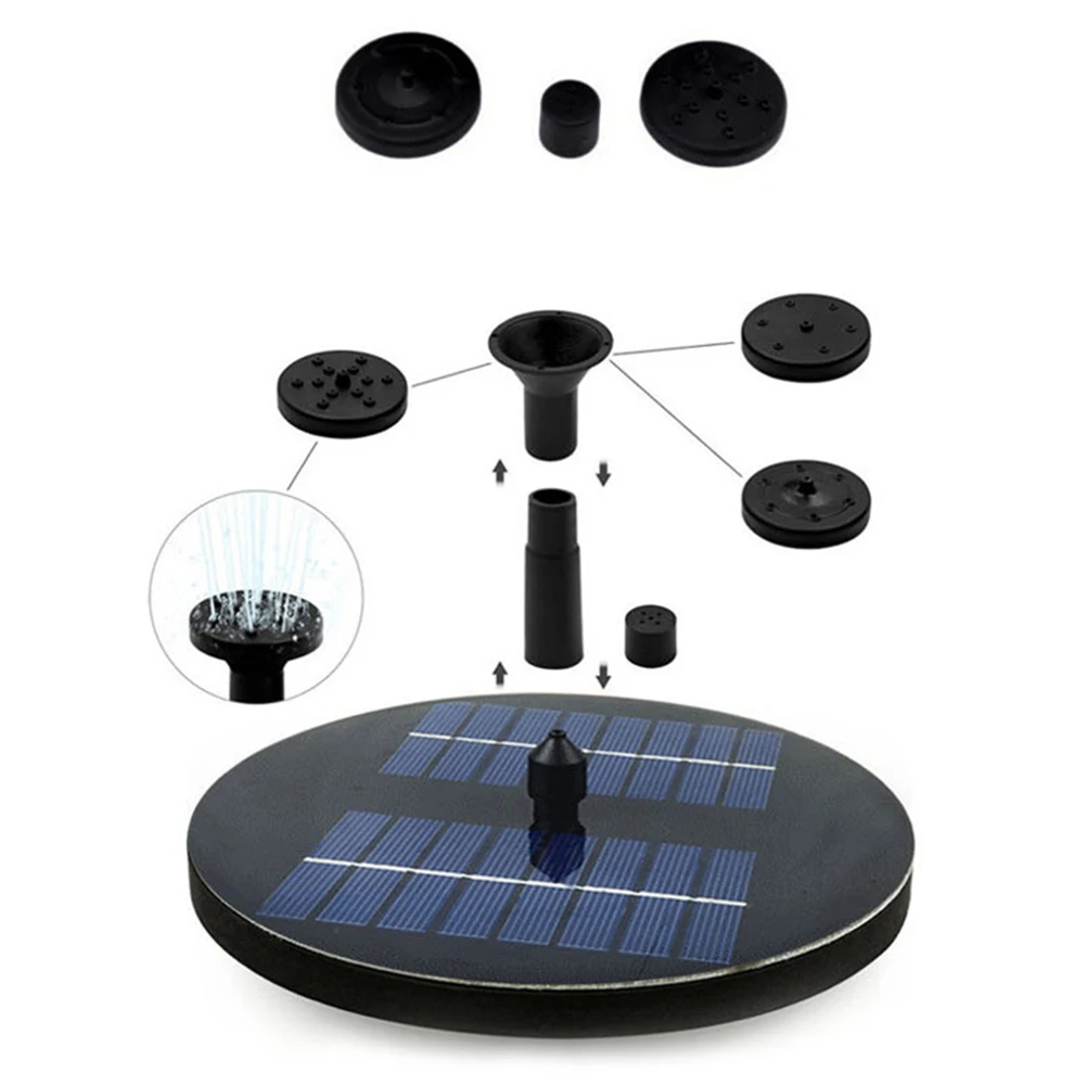 

1.6W Mini Solar Powered Fountain Garden Pool Pond Solar Panel Floating Fountain Garden Decoration Water Fountain