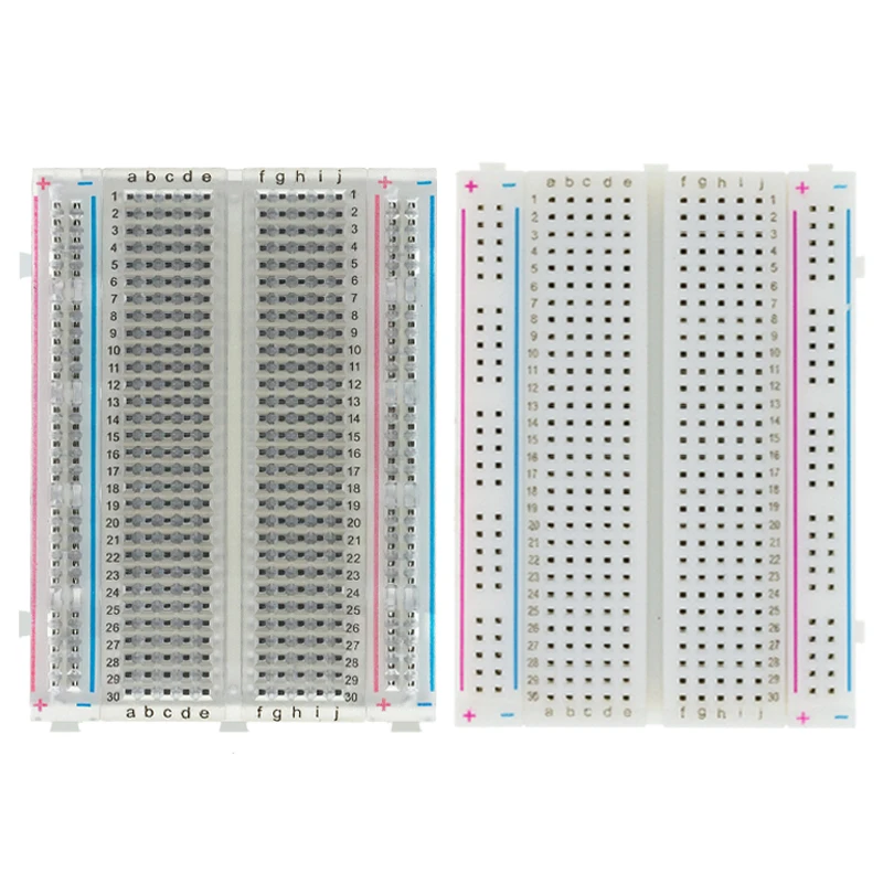 

10 шт. мини-доска для хлеба/макетная доска 8,5 см x 5,5 см 400 отверстий прозрачная/белая DIY электронная экспериментальная универсальная ПК