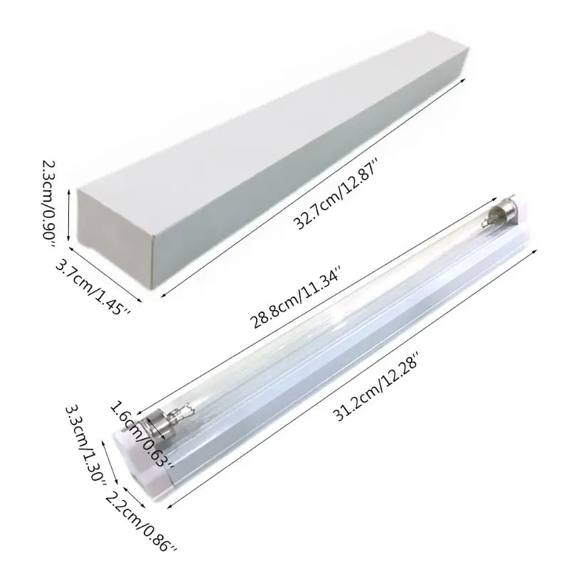 

6W 8W Ultraviolet Germicidal Light Air Fresh T5 Tube With Fixture UVC Disinfection Kill Dust Mite UV Quartz Lamp Air Purifier