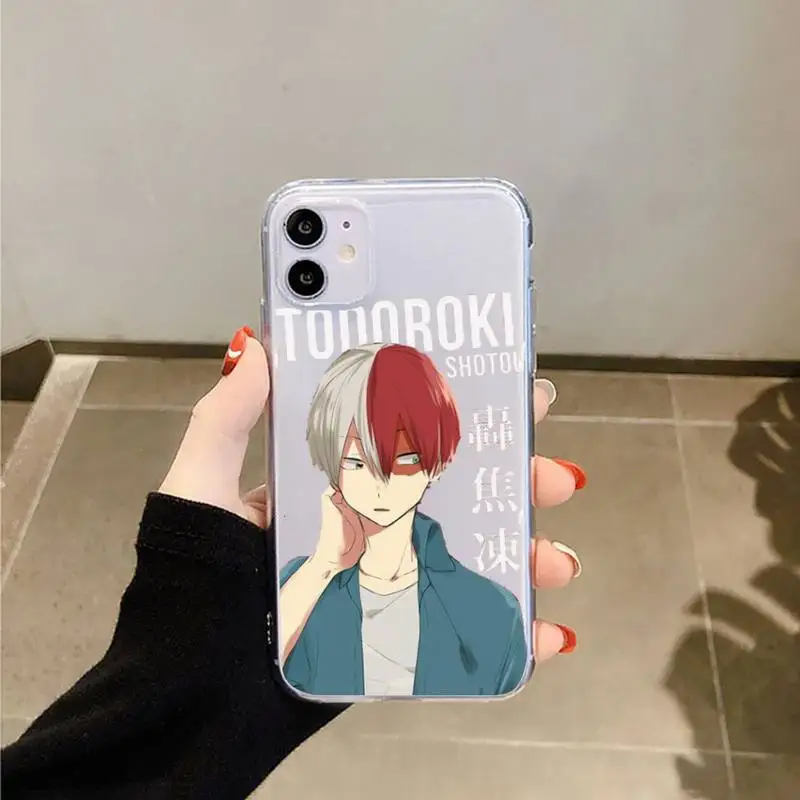 

My hero academia Phone Case Transparent for iPhone 11 12 mini pro XS MAX 8 7 6 6S Plus X 5S SE 2020 XR
