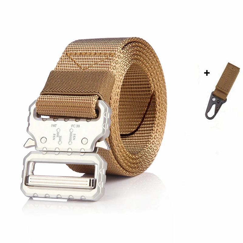 K belt and 1 hook a Тактический ремень военный ремень Регулируемый сплав металлическая пряжка военный боевой костюм Открытый армейский тренировочный многофункциональный ремень - Цвет: K belt and 1 hook a