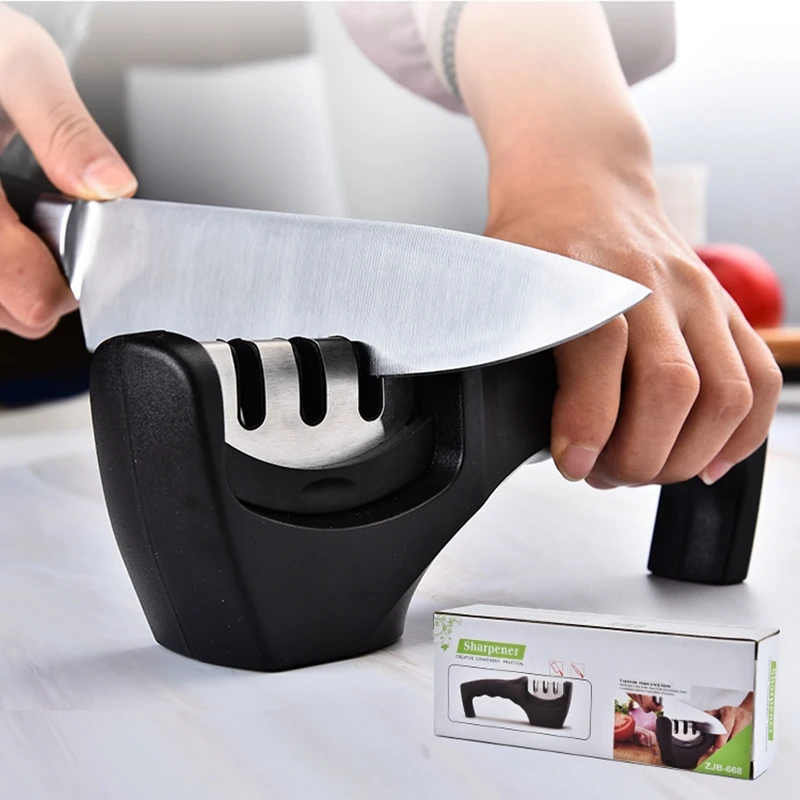 

Knife Sharpener Professional Kitchen Tools Grinders Kme Knife Sharpner Nife Blade Sarpener Stainless Steel 3 Stages Tungsten