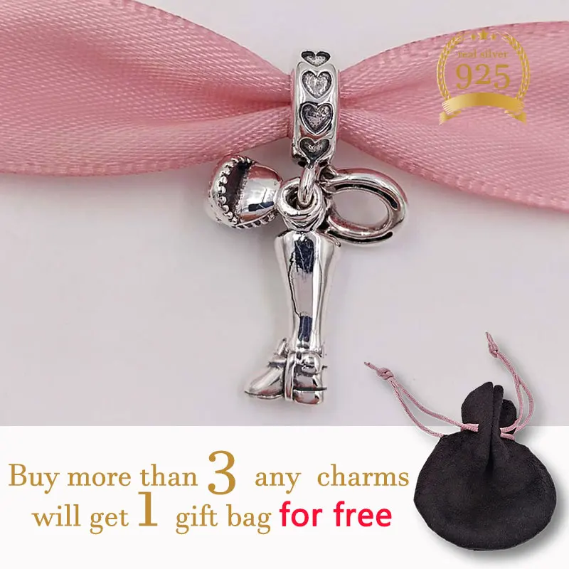 

Moonlight Authentic 925 Sterling Silver Beads Equestrian Pendant Charm Fits European Style Jewelry Bracelets & Necklace 791265
