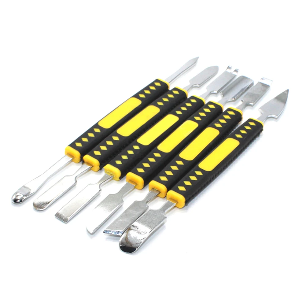 

6pcs Metal Multipurpose Portable Repair Disassemble Scraper Pry Opening Tablet Mobile Phone Dual Ends Tool Durable Spudger Set