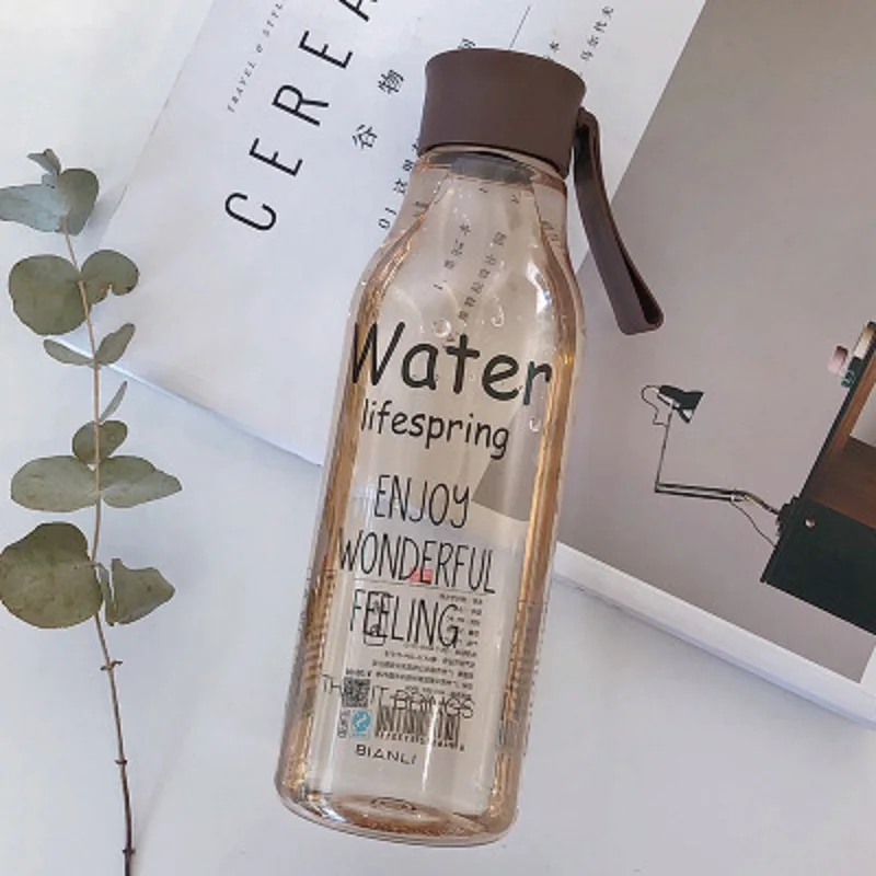 Модная простая пластиковая чашка для воды креативная портативная большая