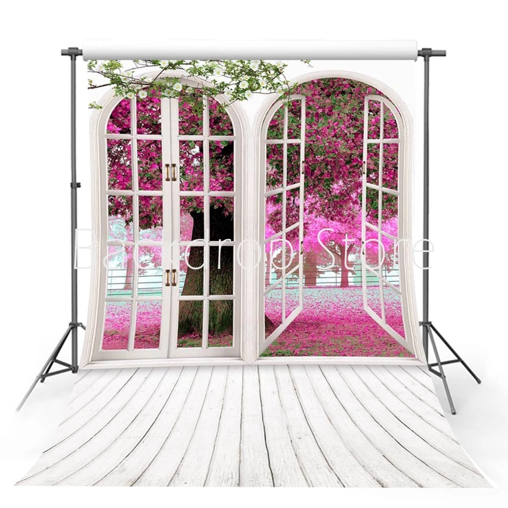 Avezano фоны для фотосъемки весенние Вишневое дерево деревянный пол фотостудии