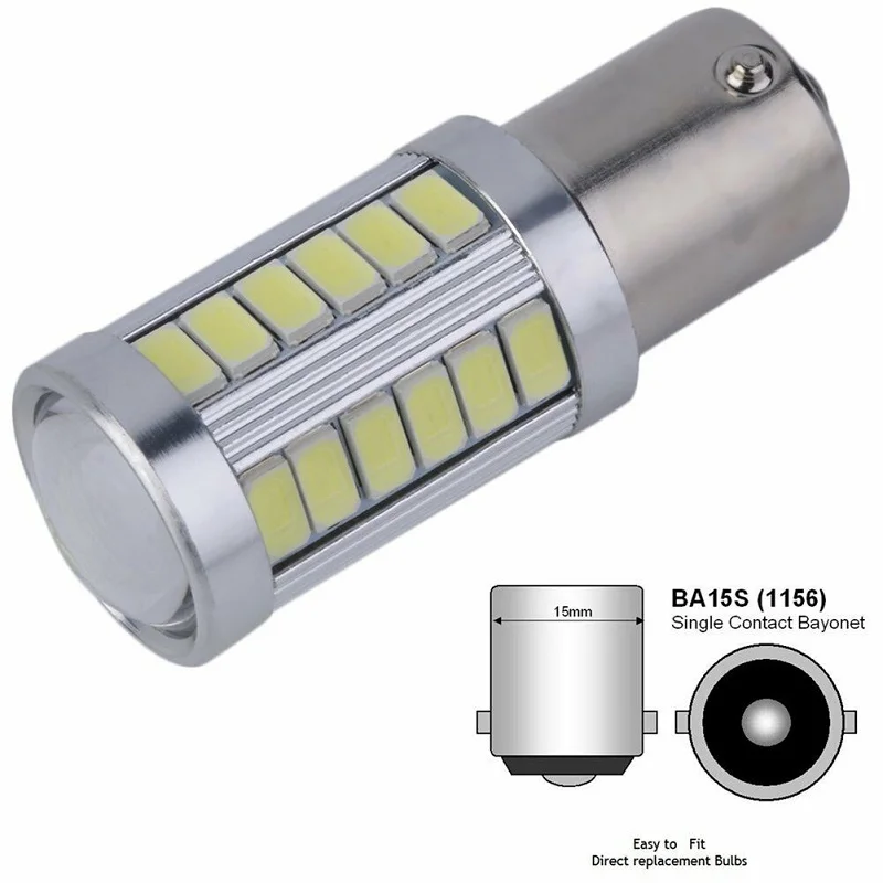 50 шт. 1157 BAY 15D стробоскопическая вспышка 33 SMD 5630 LED P21W 1156 BA15S BAU15S задняя фонарь |