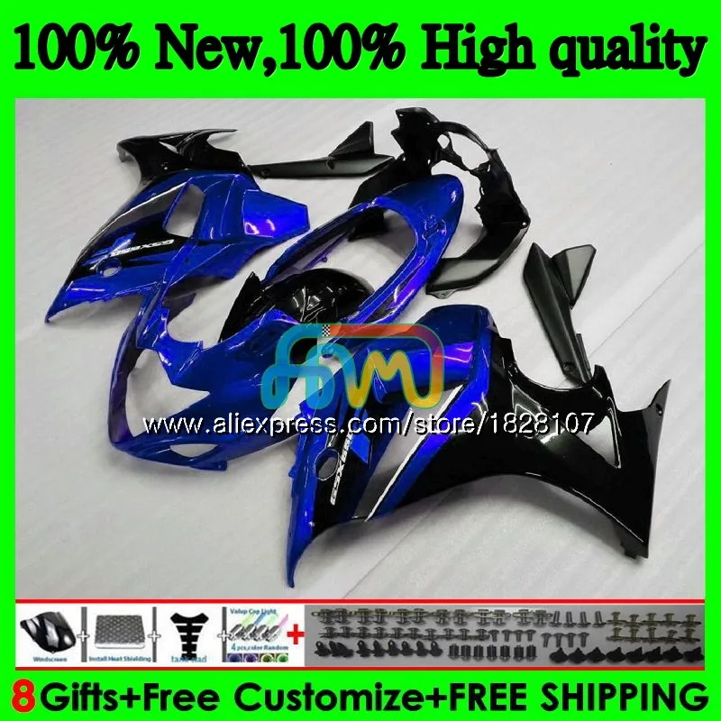 

650 Kit For SUZUKI GSXF 650 GSX650F 08 09 10 11 12 13 14 45BS.0 GSXF650 2008 2009 2010 2011 2012 2013 2014 Fairing Blue black