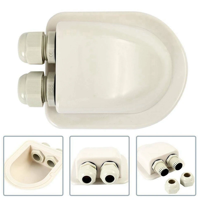

Holding Spoiler Junction Box Roof Cable Gland with RV Accessories Solar Car Junction Box Roof Wire Entry Gland Box