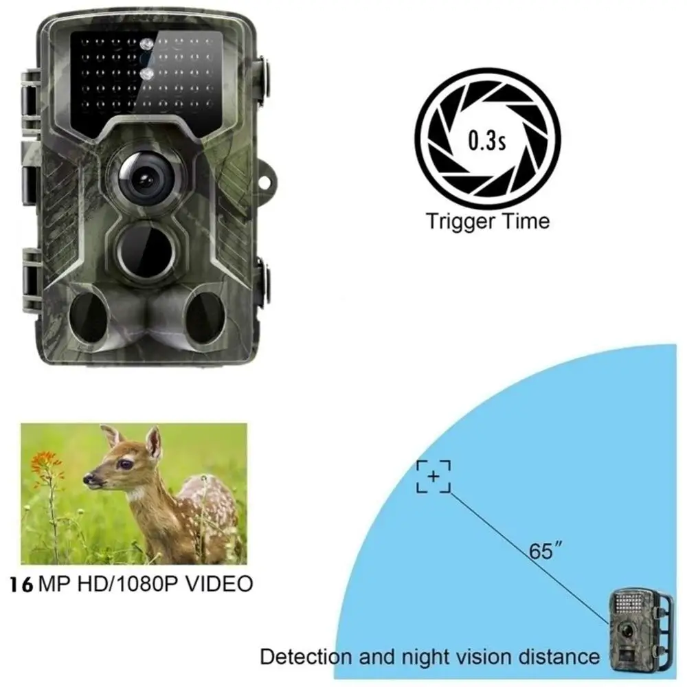 Фотоловушка с функцией ночного видения 16 МП 940 нм|Камеры для охоты| |