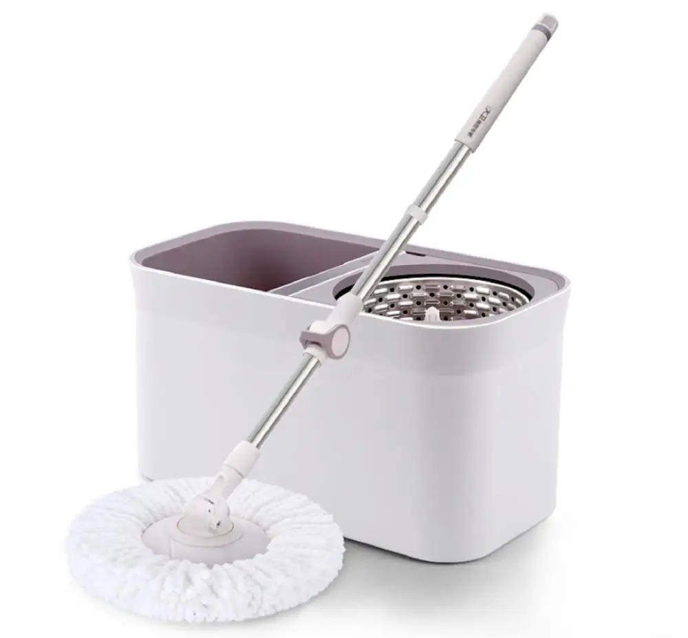 Швабра с вращающейся головкой без рук для мытья дома и пола ведром