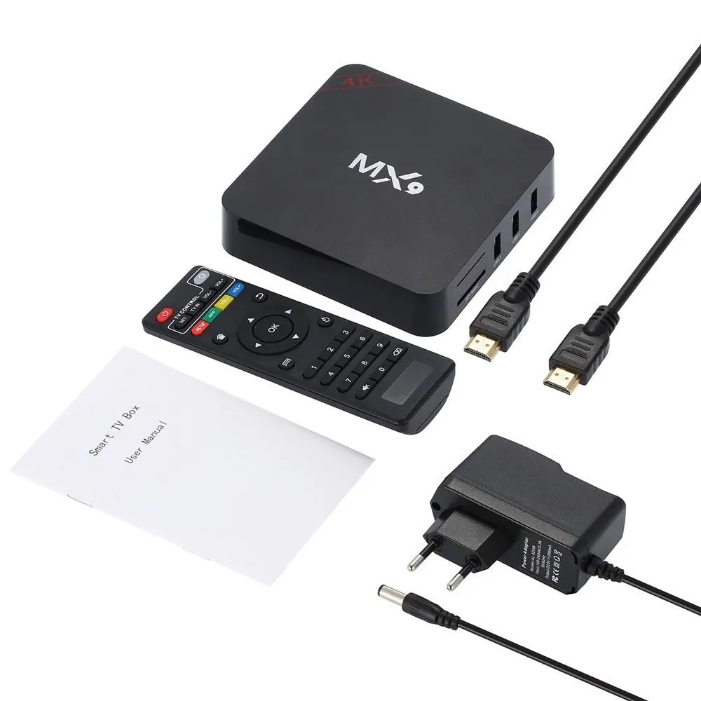 

MX9 Smart Android 7.1 TV Box RK3229 Quad Core 2GB 16GB 2.4Ghz WiFi 3D 1080p 4K Media Player TVBOX Youtube Google Set Top Box