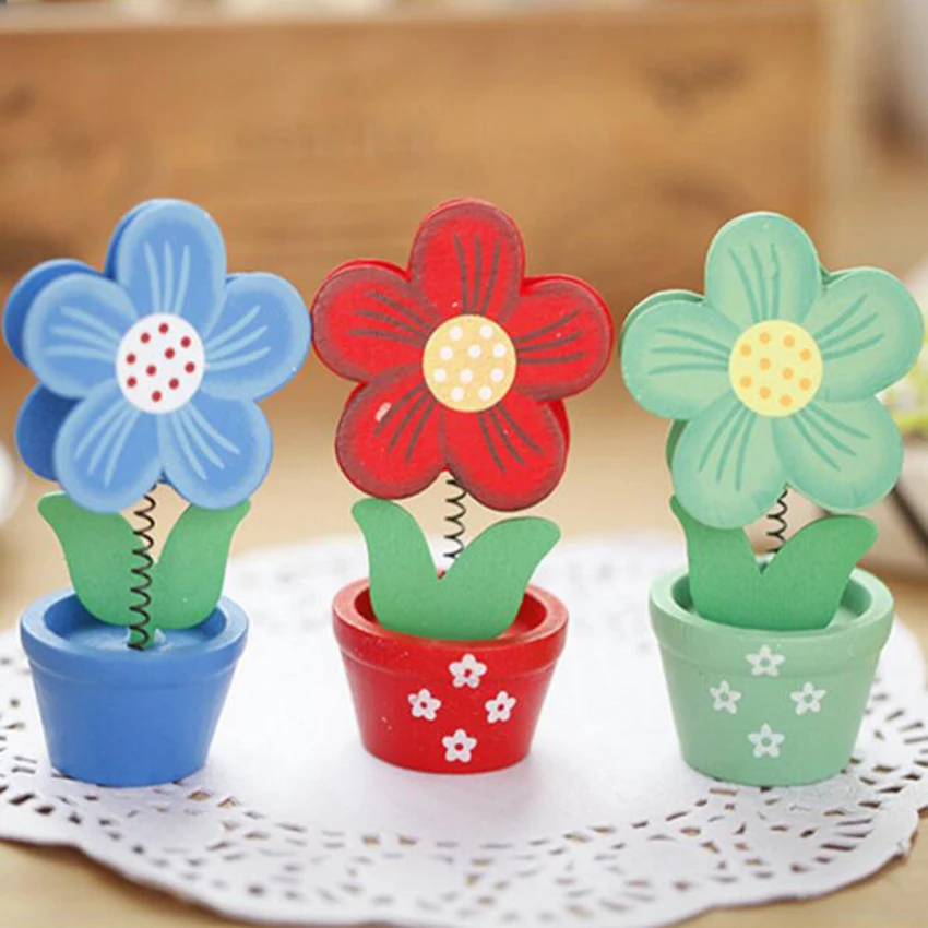 1 шт. деревянная мультяшная карточка записная книжка зажим для фотографий