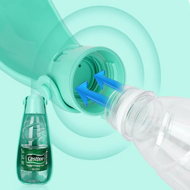 

Pet Foldable Cup Multifunction with Lock Button Leak Proof Design Outing Bottle Portable Water Food Dispenser