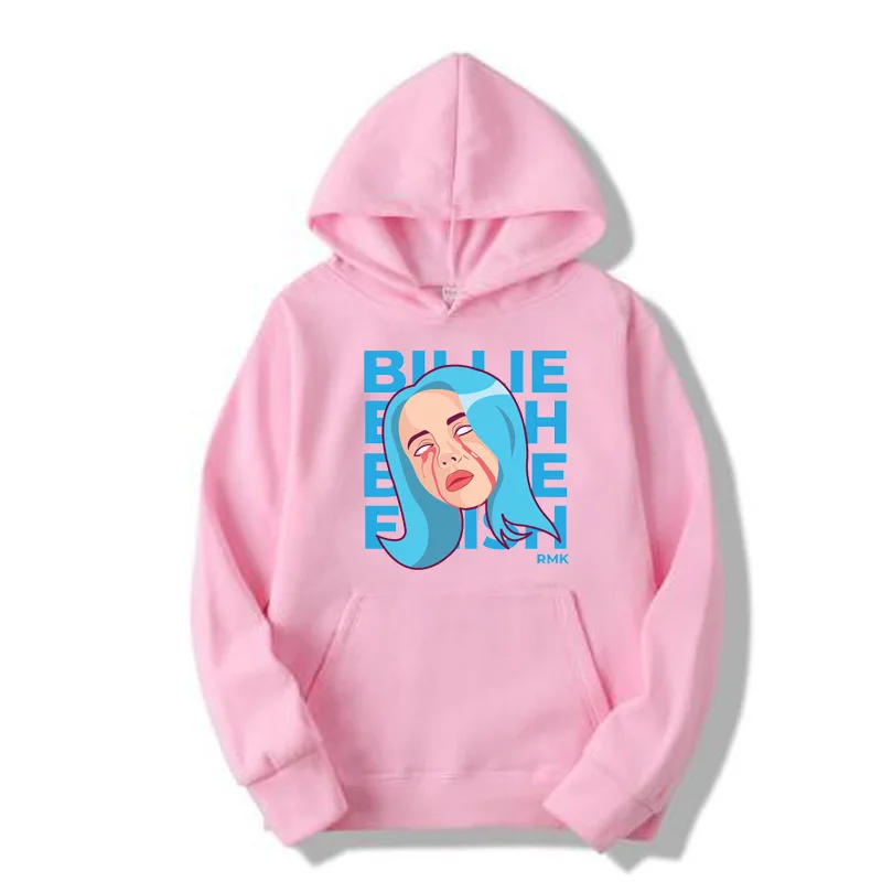 QZHIHE Billie Eilish Fashion Printed Hoodies Women/Men Long Sleeve Hooded Sweatshirts Hot Sale Casual Trendy Streetwear Sweater | Мужская