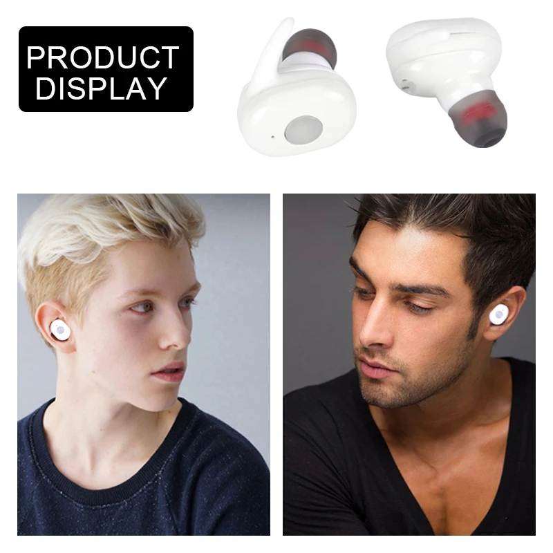 Беспроводные Bluetooth наушники TWS спортивные водонепроницаемые V5.0 шумоподавление