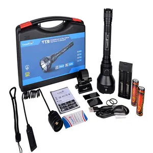 Фактически TrustFire T70 светодиодный фонарик Cree XHP35 2300LM 1000 м расстояние Перезаряжаемые тактический фонарь для охотничьего ружья