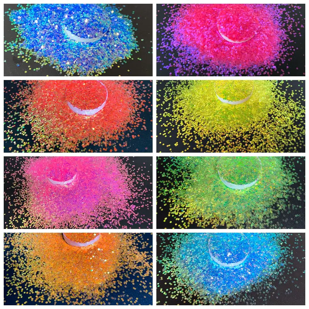 Голографическая неоновая Яркая блестящая Пыль для художественных промыслов 1 мм
