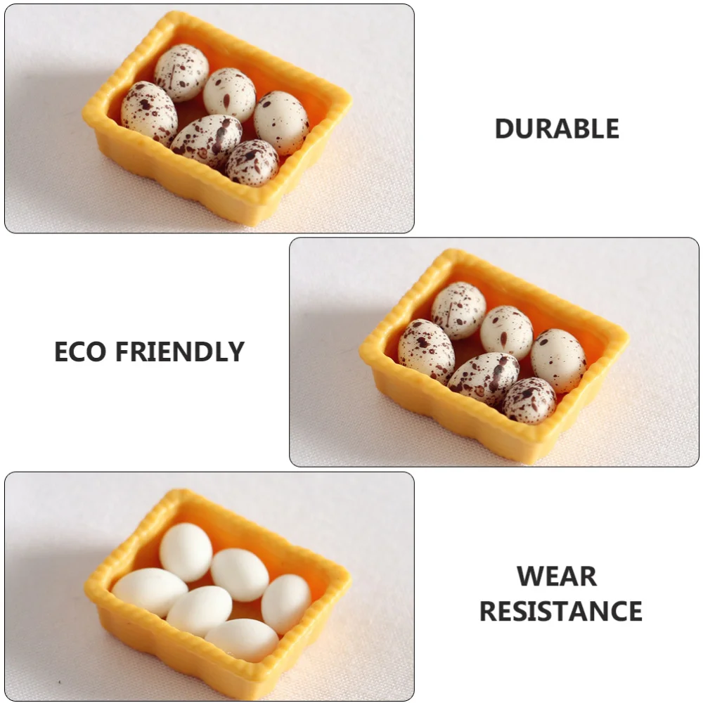 

1 Set Simulated Mini Egg Basket Mini Kitchen Supply Model Mini House Prop