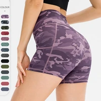 womens yoga shorts print srunch hip up cycling sports shorts high waist quick dry running pants short summer casual shorts