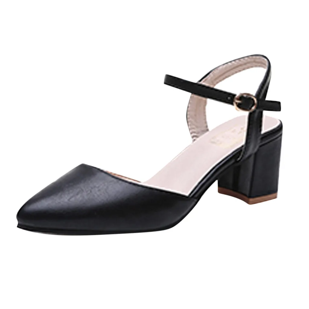 Женские летние босоножки с острым носком Повседневная кожаная женская обувь