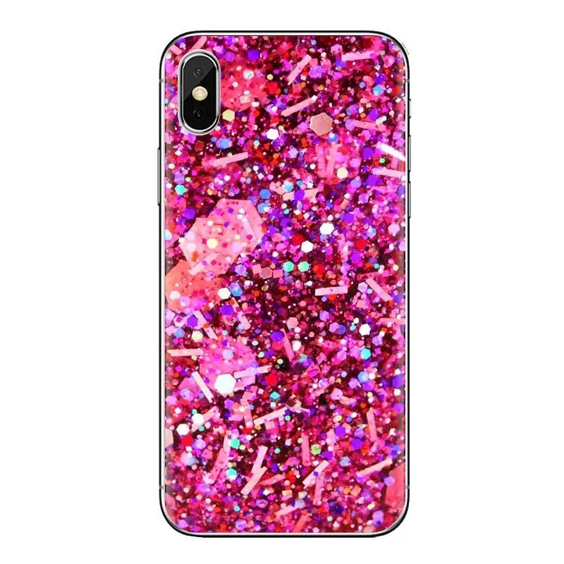 For iPod Touch Apple iPhone 4 4S 5 5S SE 5C 6 6S 7 8 X XR XS Plus MAX Silicone Phone Cover Bag Rose gold glitter sparkles Pastel |