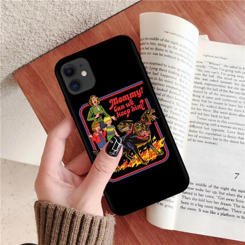 T7932 Funny Halloween Satan Vintage Let's Summon Demons Graphic Black silicone Phone Case For iPhone XR X XS 11 Pro Max 8 7 6 6S Plus - Цвет: T7932