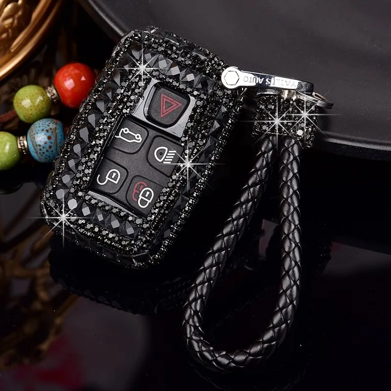 Роскошный Алмазный чехол держатель для ключей автомобиля Land Range Rover Sport Discovery Evoque