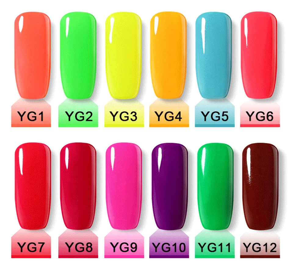 Шарм Чика неоновый гель для ногтей лак искусство Гибридный es флуоресцентный