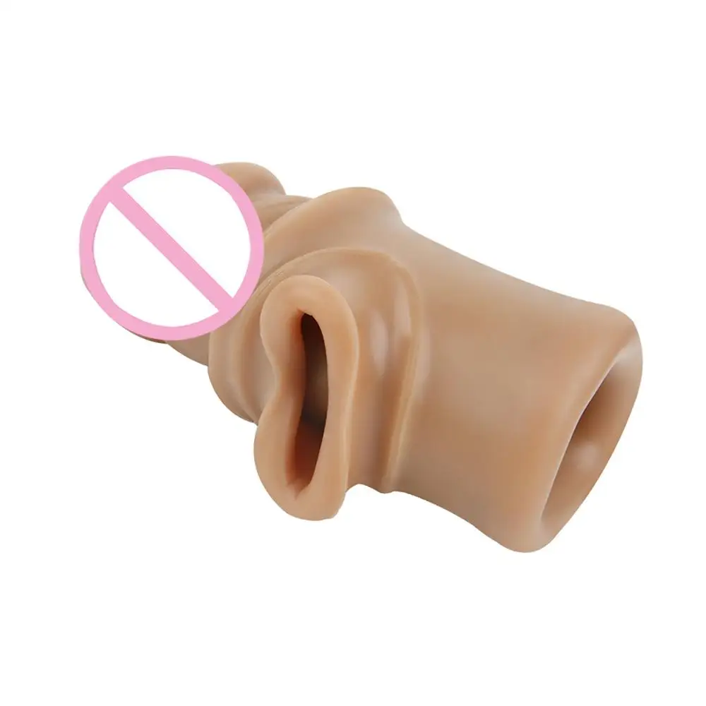 Мягкие силиконовые многоразовые презервативы Увеличитель Члена рукав для