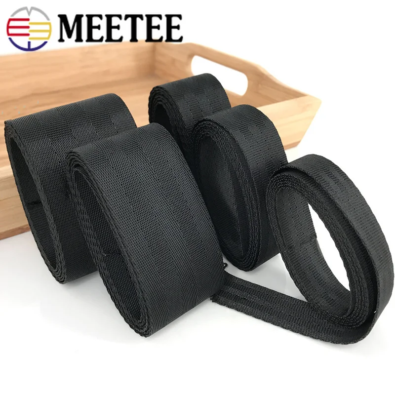 Meetee 5 метров 25-50 мм полиэстер нейлон тесьма лента DIY Руководство безопасности ребенка сиденье рюкзак ПЭТ ремень-лента ремесла материал RD003