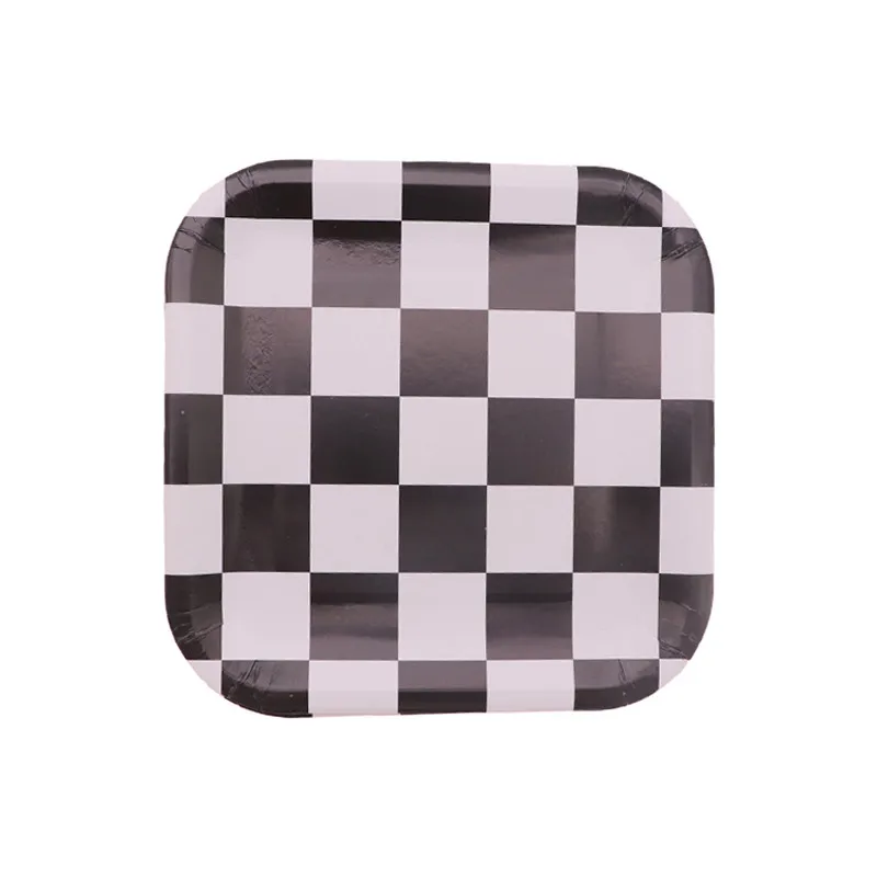 20 шт./лот модные черно-белые сетчатые тематические 10 бумажных стаканчиков +