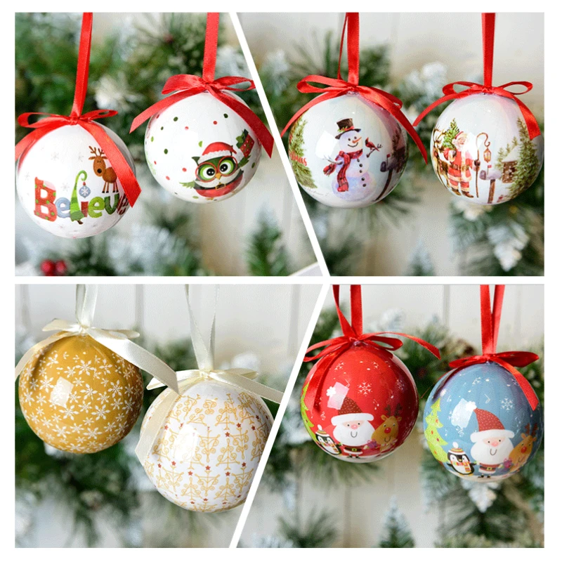 

14pcs 7.5CM Christmas Ornaments Balls Foam Xmas Tree Hanging Decorations 2021 New Year Navidad DIY Home Party Ball Decoration