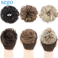 sego 32g remy real human hair chignon messy scrunchie elastic band hair bun straight updo hairpiece ponytails
