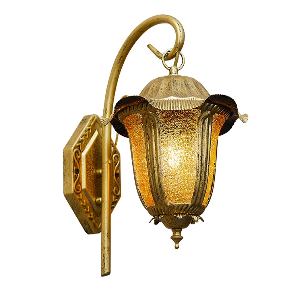 Марокканский настенный светильник из голубого стекла для балкона Романтический