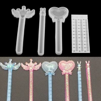 1pcs crown rabbit wing straight ruler silicone mold for uv epoxy resin casting mould for diy craft jewelry handmade accessories
