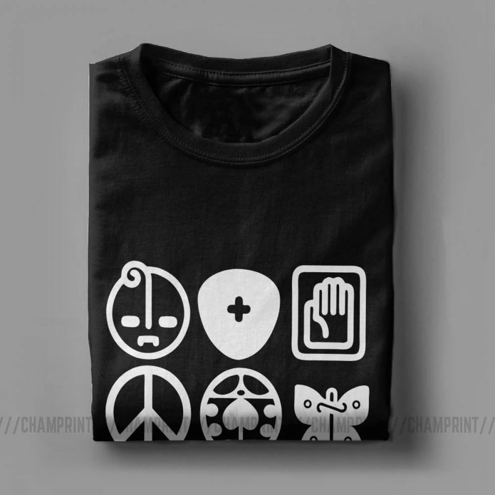 Мужские футболки Jojos Необычные Приключения символы забавная футболка с коротким