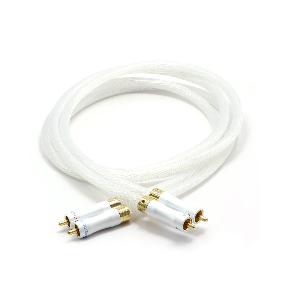 X402 5N OCC посеребренный аудио кабель RCA к с позолоченным разъемом RCA|interconnect cable|red