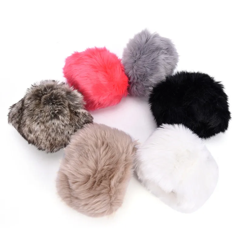 Нарукавники женские теплые и мягкие из искусственного меха 1 пара |