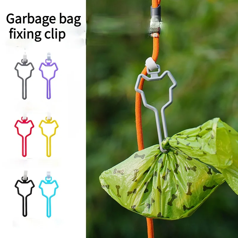 

New Dog Poop Bag Hands-free Clip Dog Products Traction Rope Toilet Bag Dispenser Pet Garbage Bag Holder Cleaning Supplies