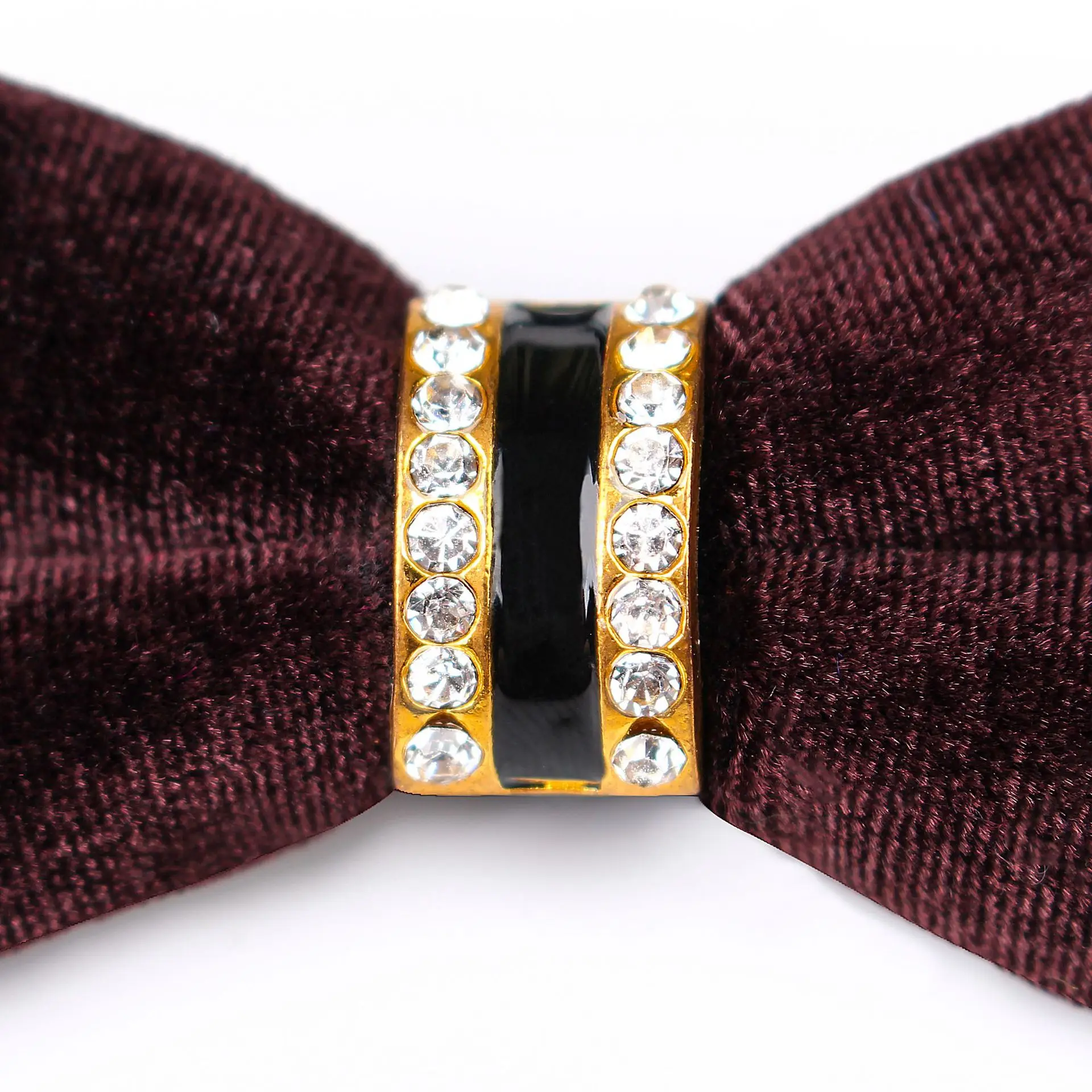 Velvet bow tie formal dress dinner bow tie bridegroom best man wedding diamond polychromatic velvet bow