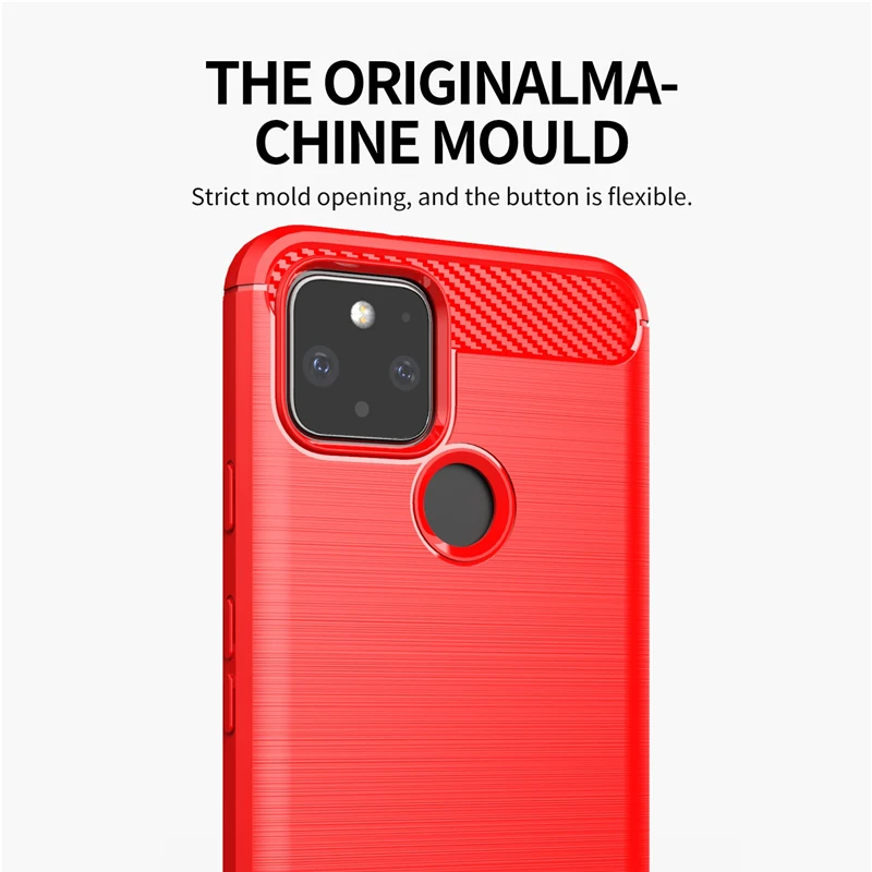 For Google Pixel 5A Case Google Pixel 4A 5G Carbon Fiber Shockproof Anti-knock Silicone Cover for Google Pixel 5XL Case for 4XL