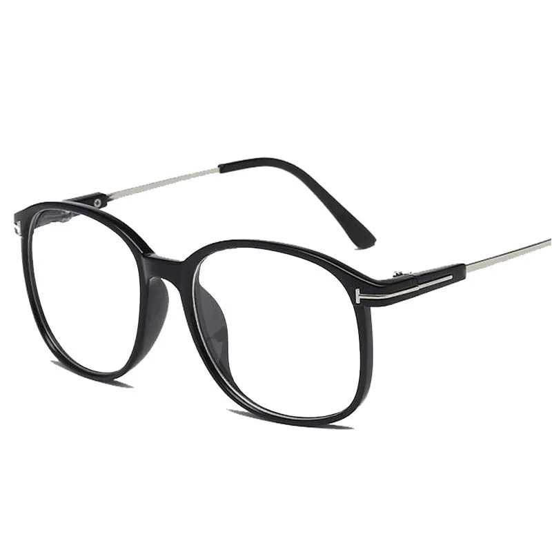 black frame Ретро большие оправы, очки для близорукости, для женщин и мужчин, очки для глаз, оптические очки Oculos De Grau-1,0-1,5-2,0-2,5-6,0 - Цвет оправы: black frame