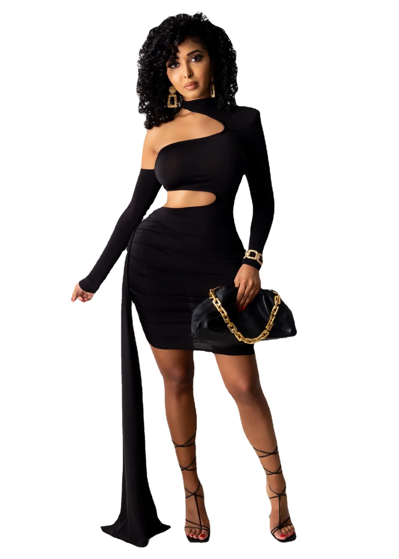 

2021 European and American new Pleated Dress