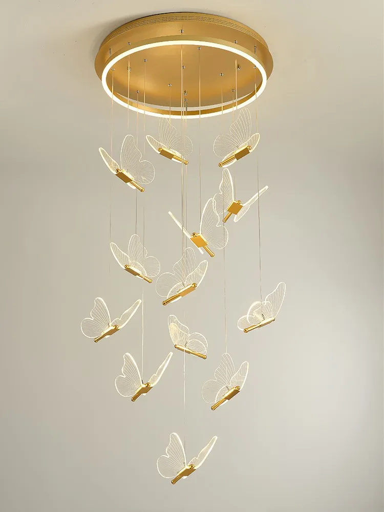 XL лестница светодиодный подвесной светильник Кухня бабочки СВЕТОДИОДНЫЙ для