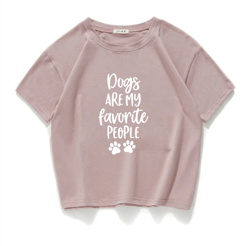 Забавная хлопковая футболка с надписью собак и моих любимых людей женский