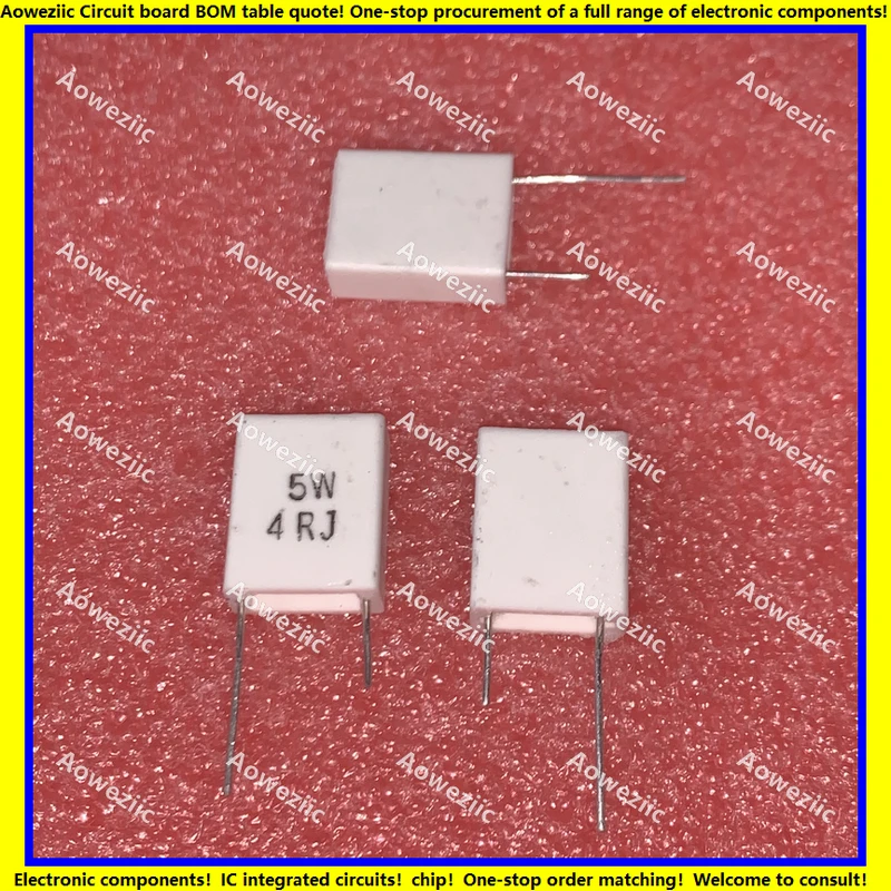 Цементный резистор без индуктивности 5W4RJ 10 шт./лот 5w4ом 5W4R керамическое