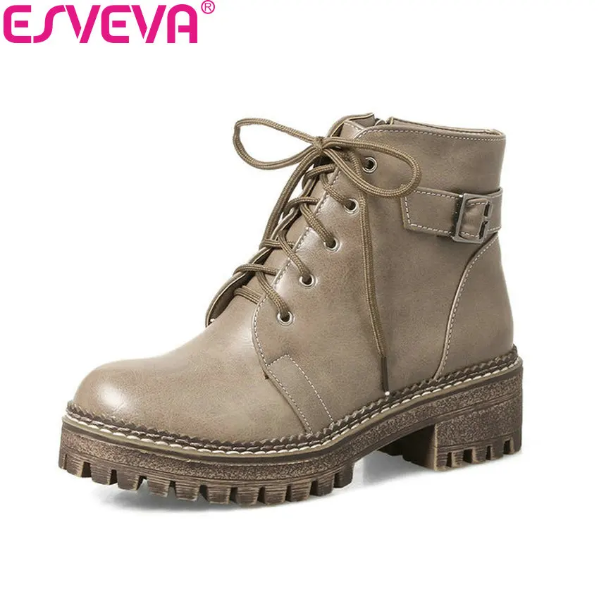 Женские ботильоны из искусственной кожи ESVEVA демисезонные в западном стиле с